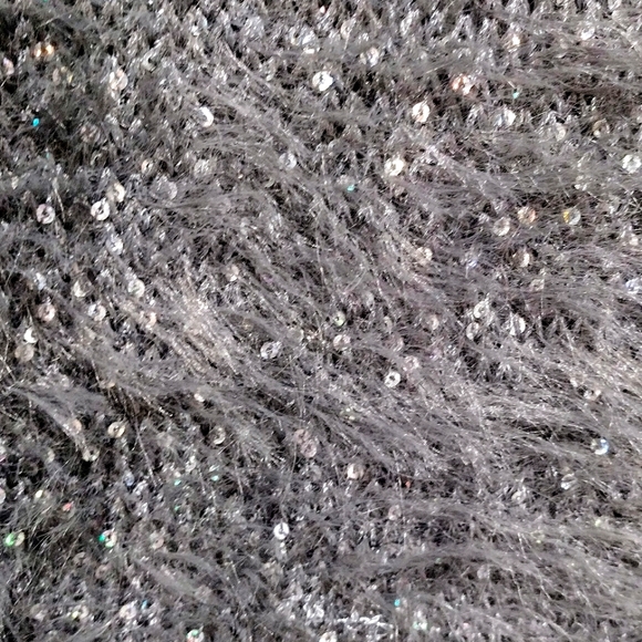 ✨HP✨ZARA Bling Sequin Fuzzy Knit Sweater *Size* Small - Picture 8 of 12